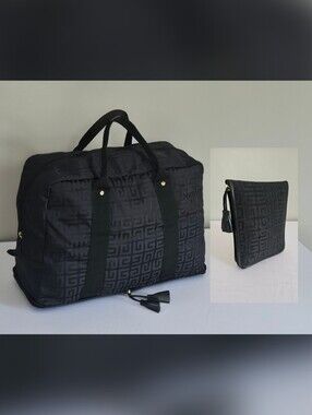 EVC Givenchy Monogram Packable Weekender Travel Bag – Black Nylon W/Tassels